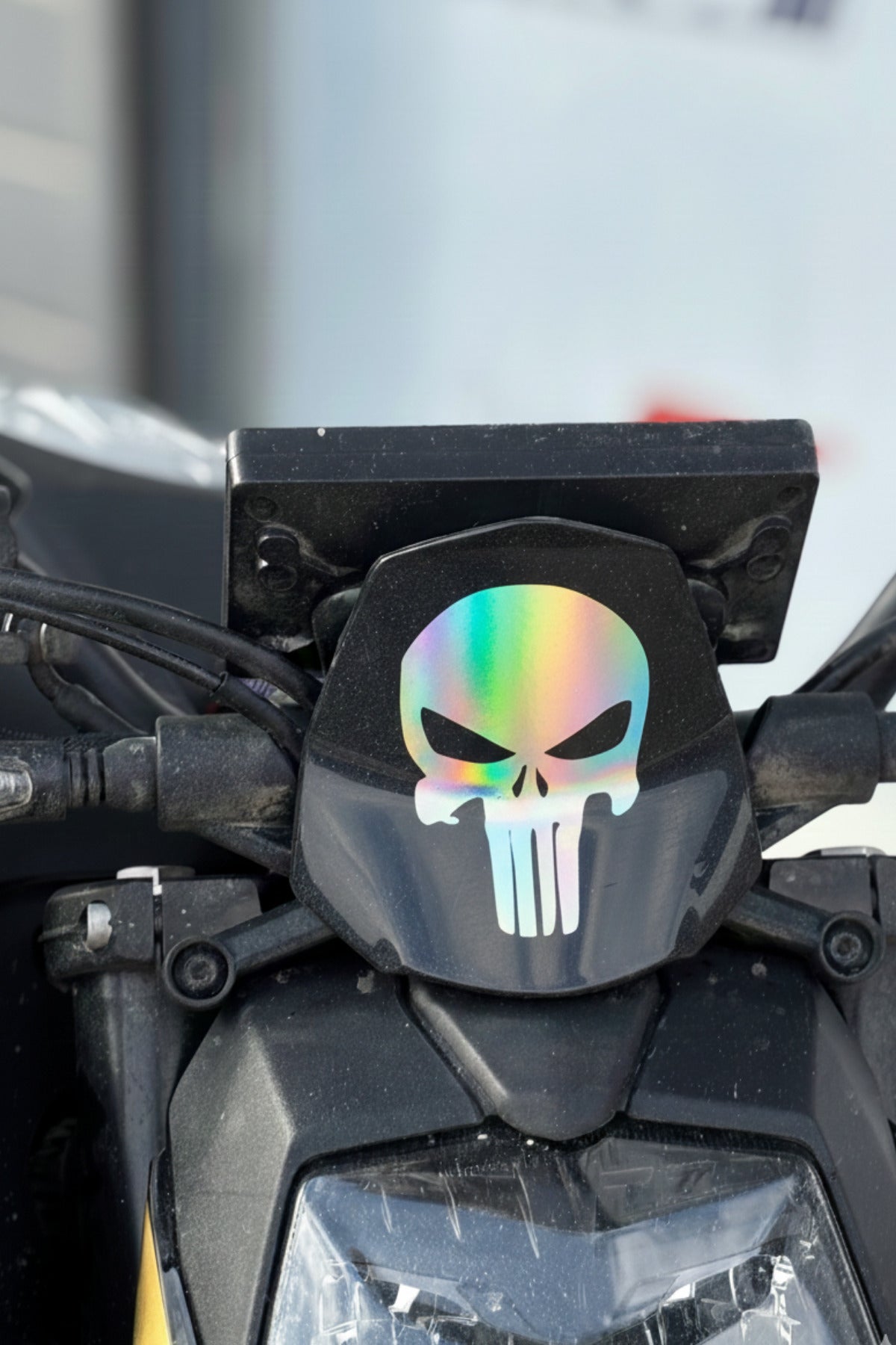 Motosiklet ve Kask için Kurukafa Sticker Etiket (12CMx8cM)