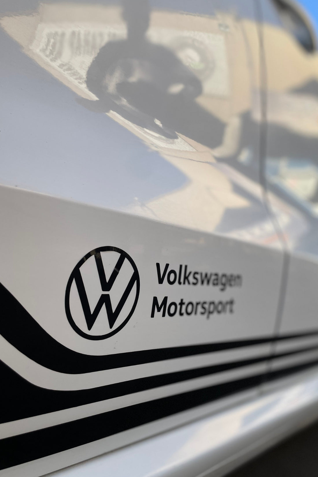 Volkswagen Arabalar için Yatay Volkswagen MotorSport Sticker Etiket 20CMx5CM (1 Adet)