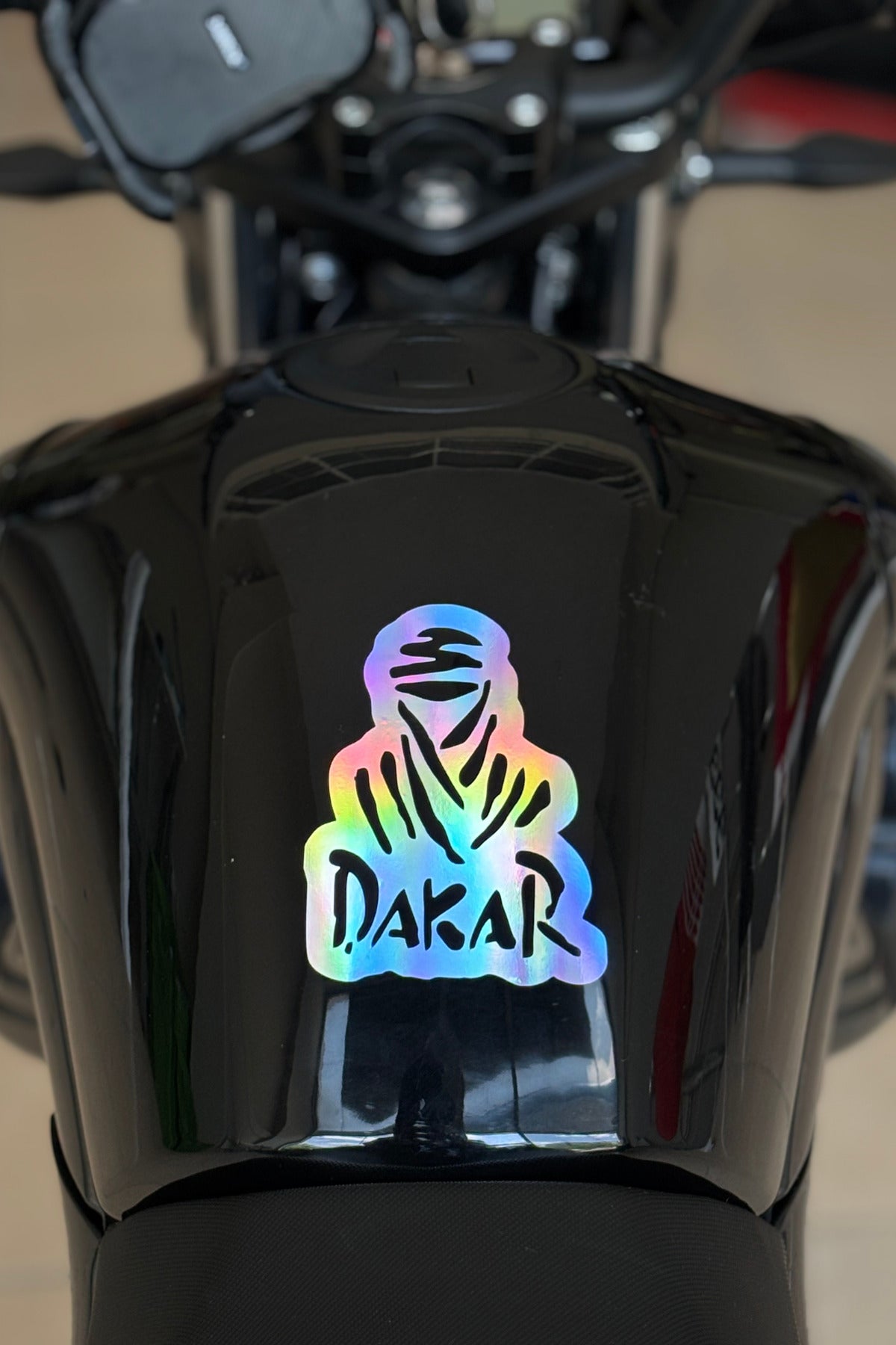 Motor-Araba-Kask için Hologramlı Renk Değiştiren Dakar Rally Sticker (1 Adet)