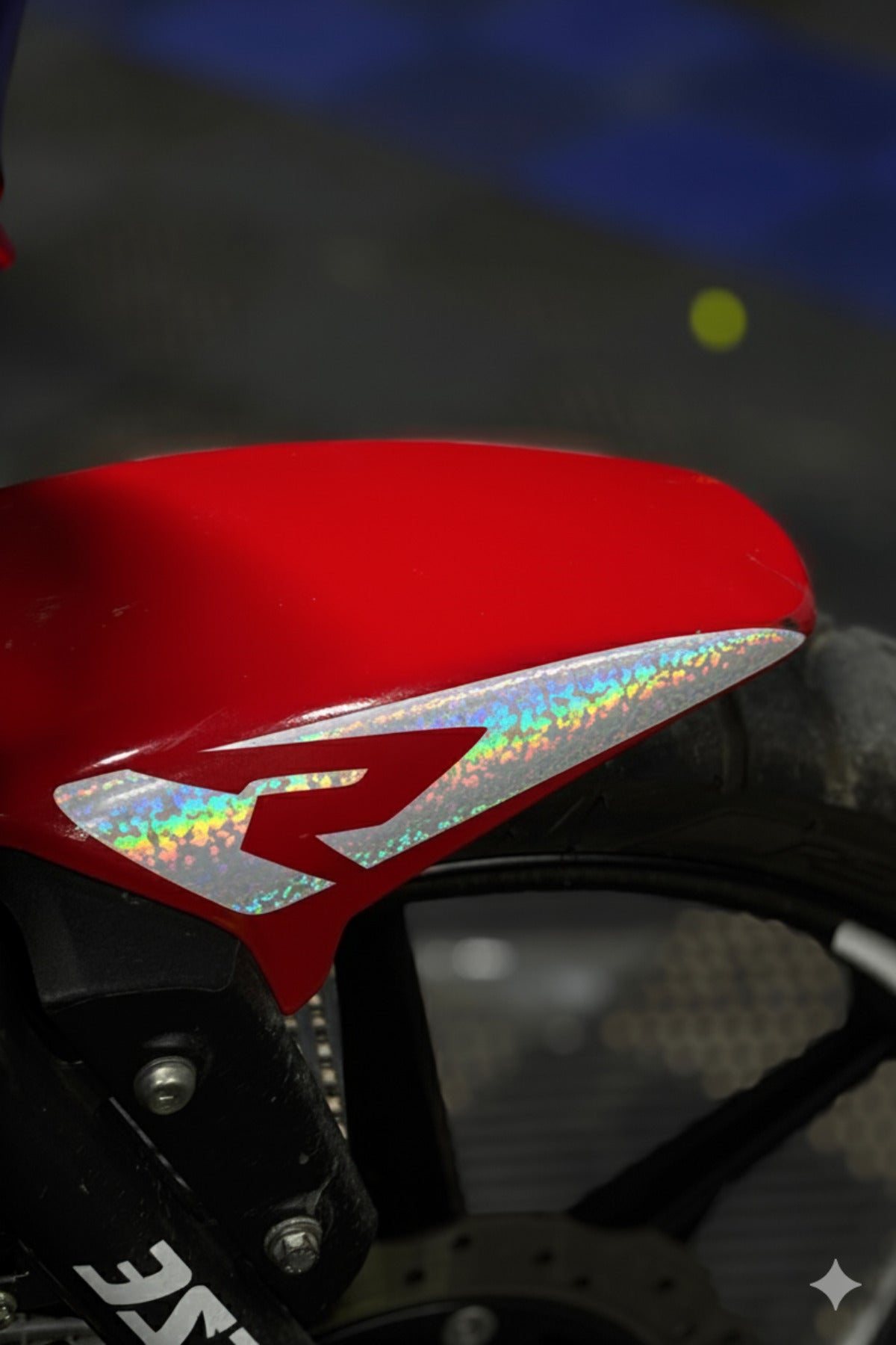 TVS Raider için Çamurluk Ucu R logolu Detay Sticker Etiket (Sağ ve Sol)