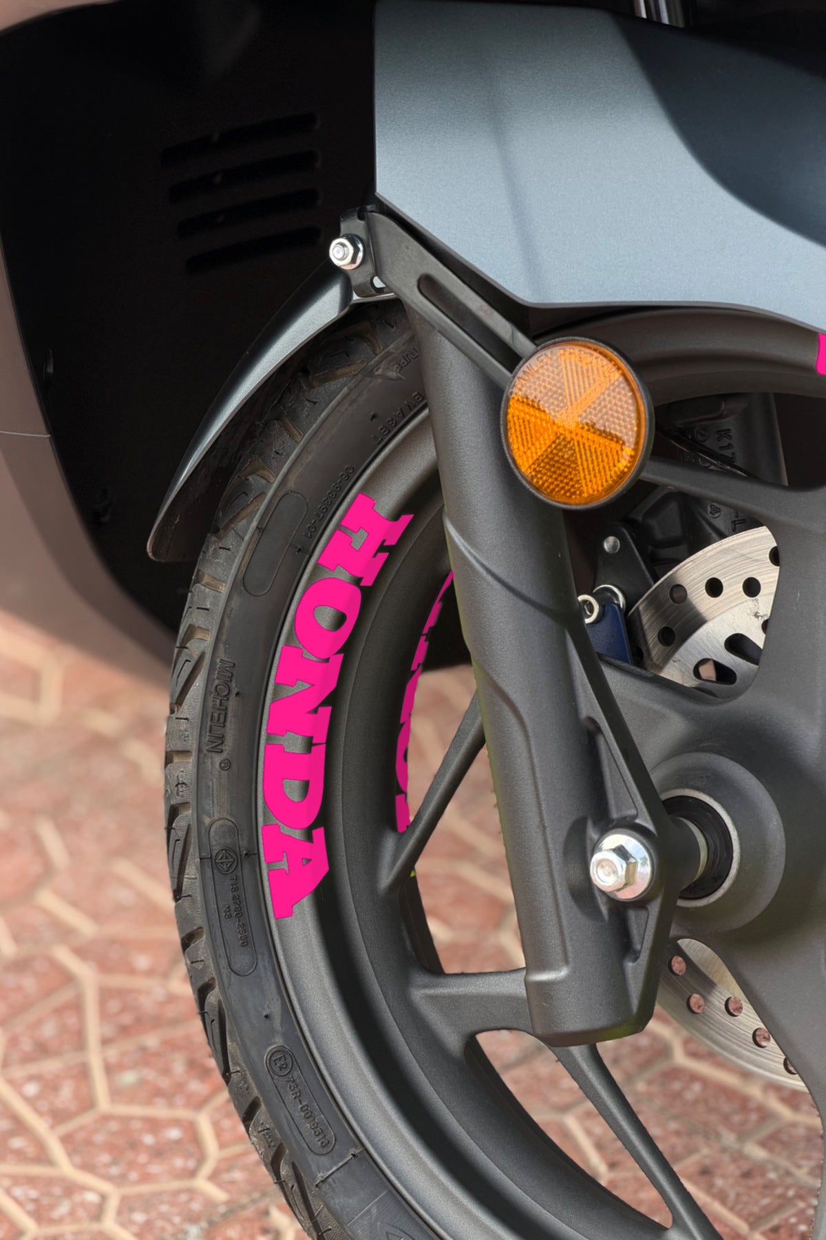 Honda PCX-Forza-Dio için Jant içi Honda Yazı Sticker Etiket (4 Adet)