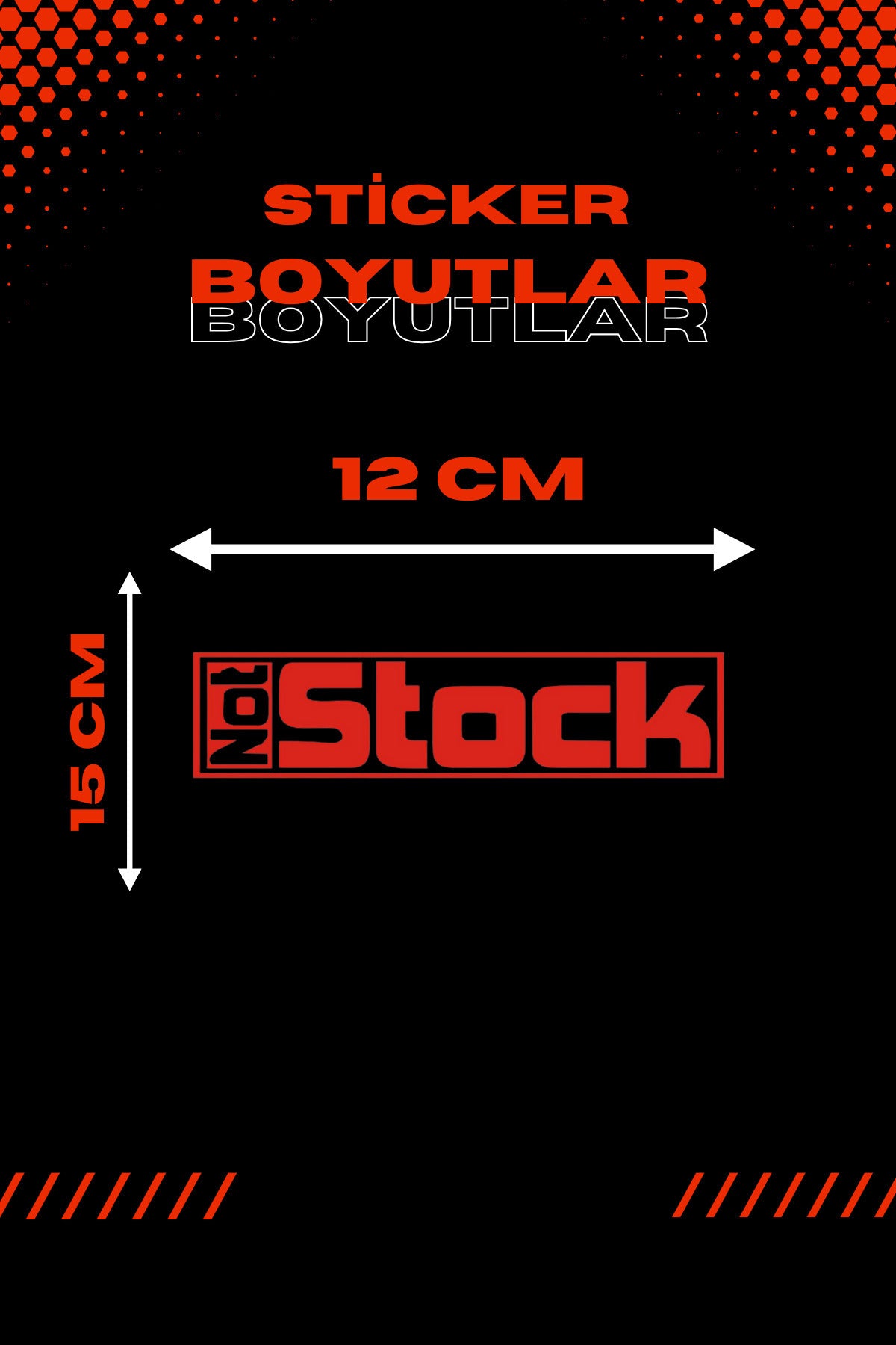 Dekoratif Kırmızı Not Stock Sticker Araba-motor Için Etiket 13cmx3cm (1 ADET)