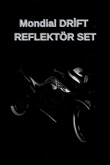 Mondial Drift-L için Reflektörlü Beyaz Komple Sticker Seti (Fotoğraftaki Tüm Stickerlar Gelir)