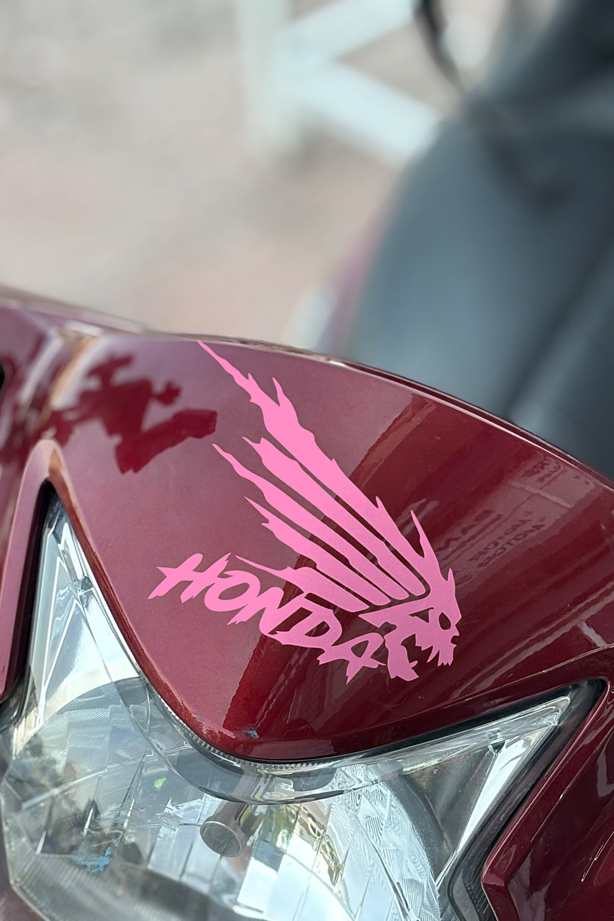 Honda Motosiklet Grubu için Canavarlı Logo Sticker Etiket (12CM) (1 Adet)