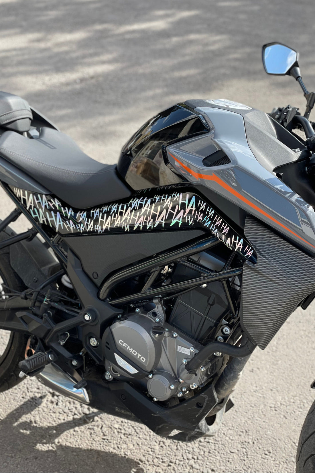 Dekoratif Hologramlı Hahaha Etiket CF MOTO NK250 İçin Sticker Kaplama