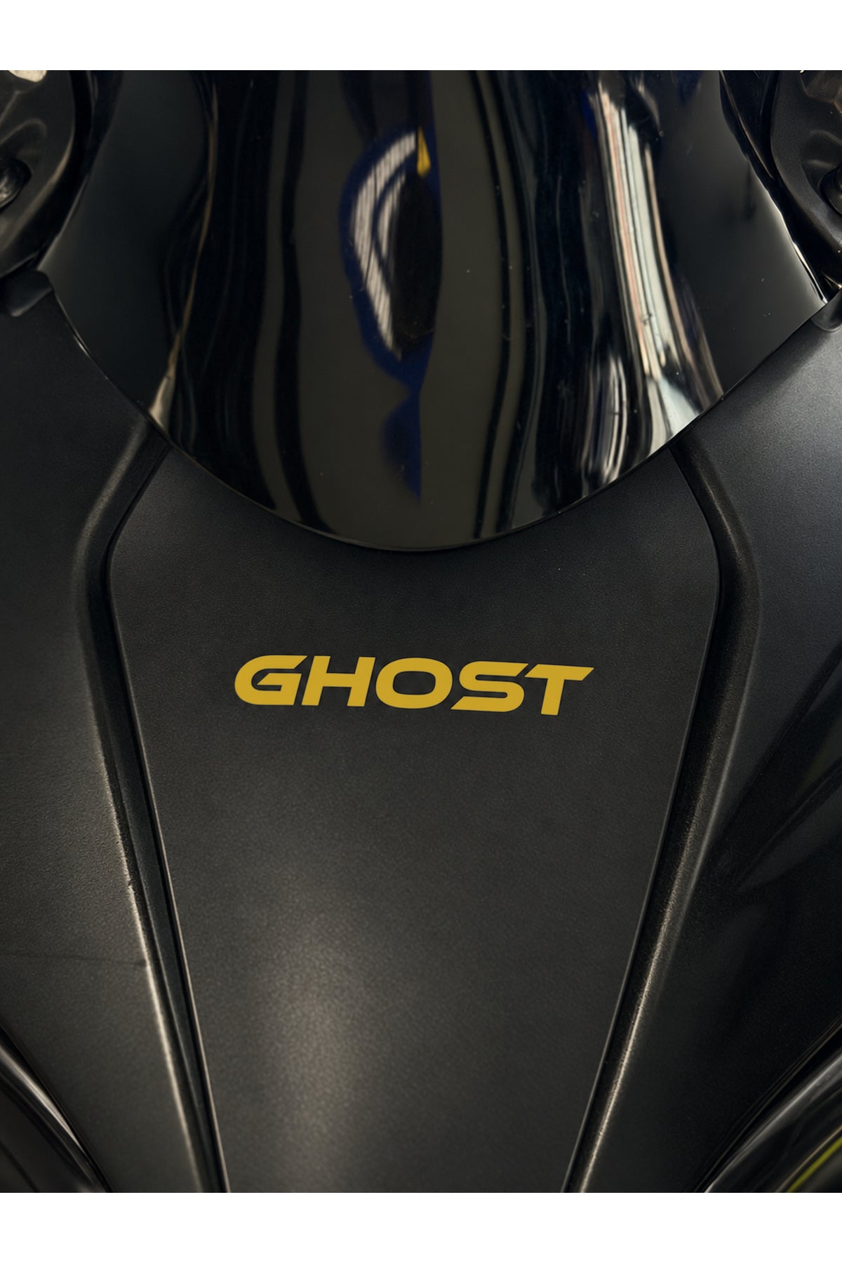 450SR Ön Grenaj için GHOST (Hayalet) Yazı Sticker Etiket (7CM)