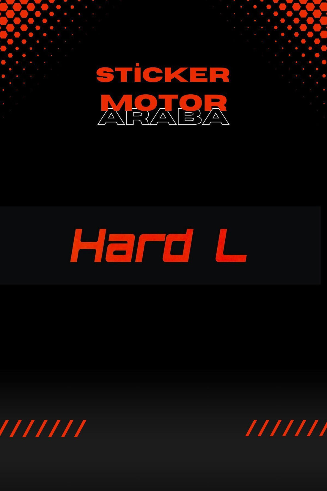 Dekoratif Kırmızı Hard L Sticker Araba-motor Için Etiket 12cmx3cm (1 ADET)