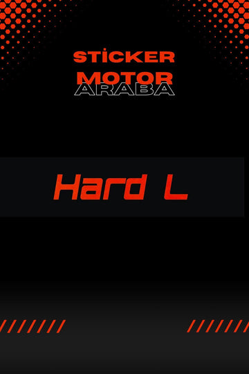 Dekoratif Kırmızı Hard L Sticker Araba-motor Için Etiket 12cmx3cm (1 ADET)