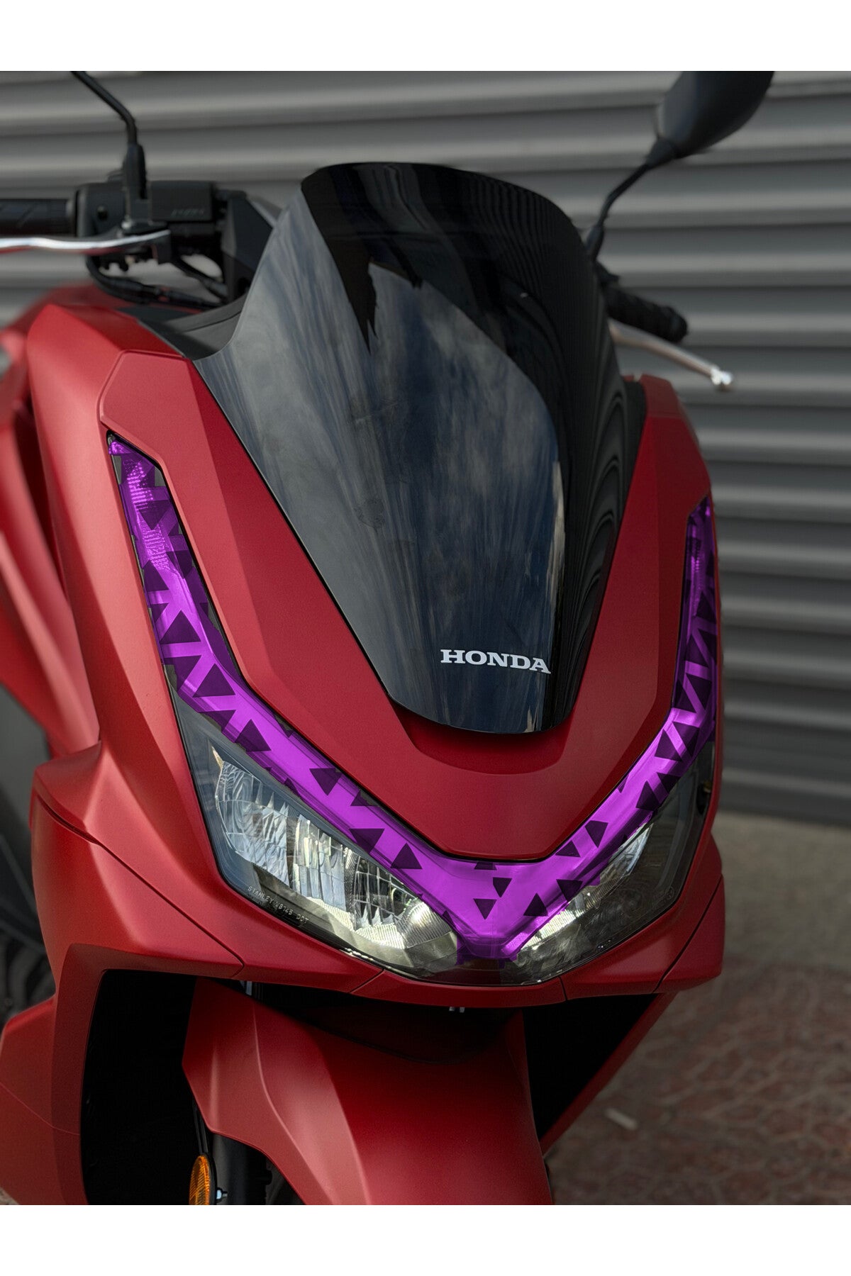 Honda PCX Deluxe Üçgen Desenli için Renkli Far Filmi Far Tasarım Sticker (2025-2026 Uyumlu)