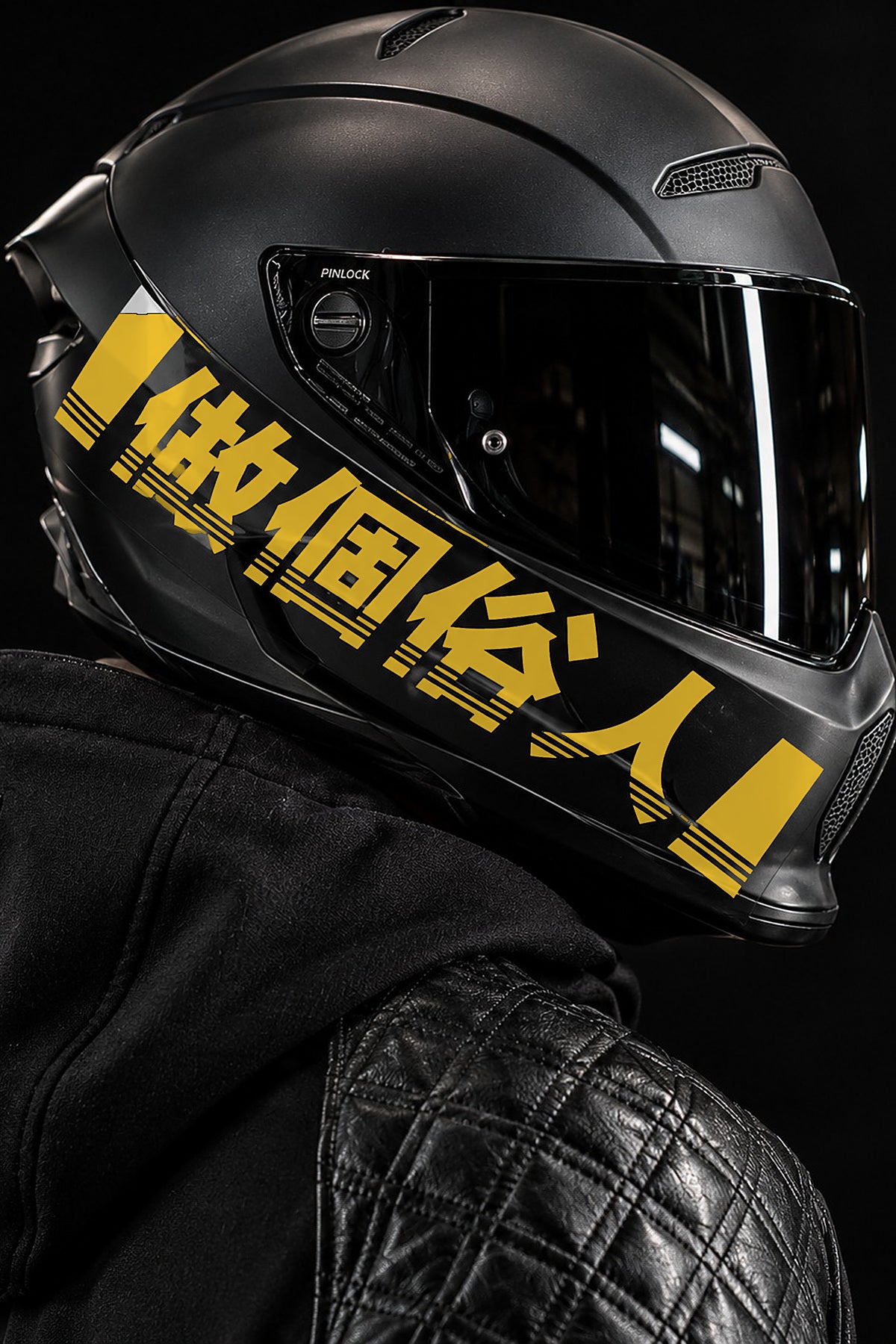 Motosiklet ve Kask için Çince Kanji Harfler Sticker Etiket (1 Adet)