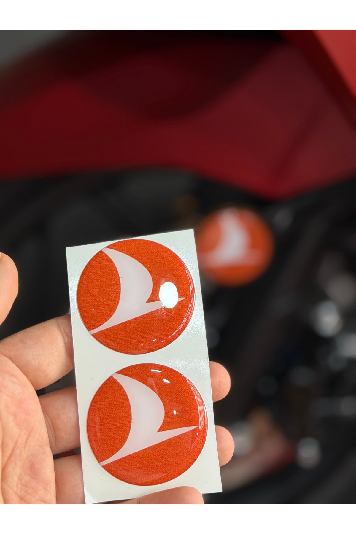 Motosiklet Kedigözü için Reflektör Damla Sticker (Desenli)