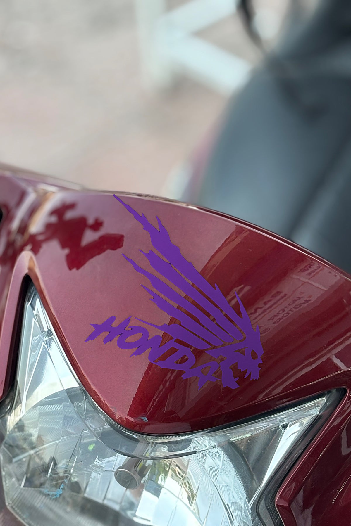 Honda Motosiklet Grubu için Canavarlı Logo Sticker Etiket (12CM) (1 Adet)