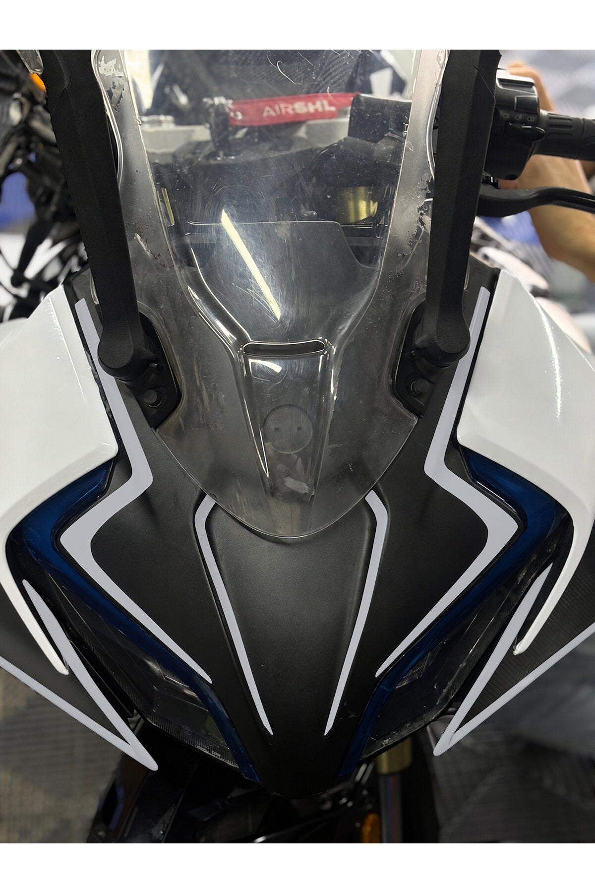 CFMOTO 450SR için 8 Parça Far Kaşı ve Kanat Sticker Seti