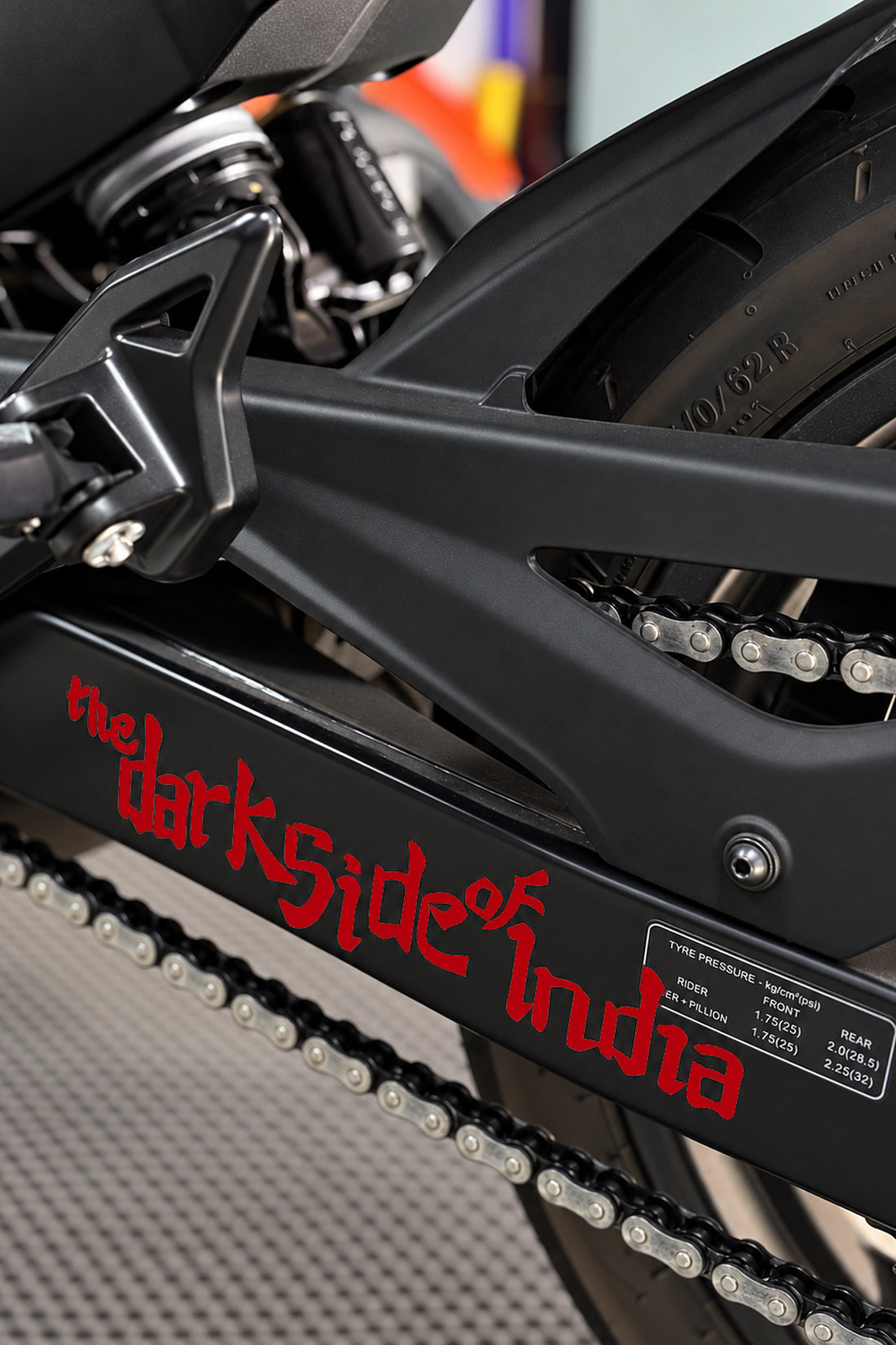 The Dark Side Of İndia Eğik Yazı Sticker Etiket (1 Adet)