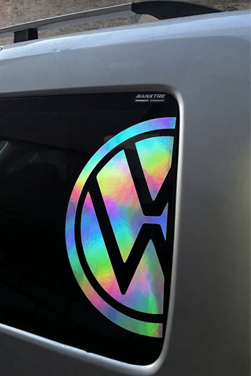 Volkswagen Caddy-Transporter Grubu için Cam Üstü VW Logo Sticker (Sağ ve Sol)