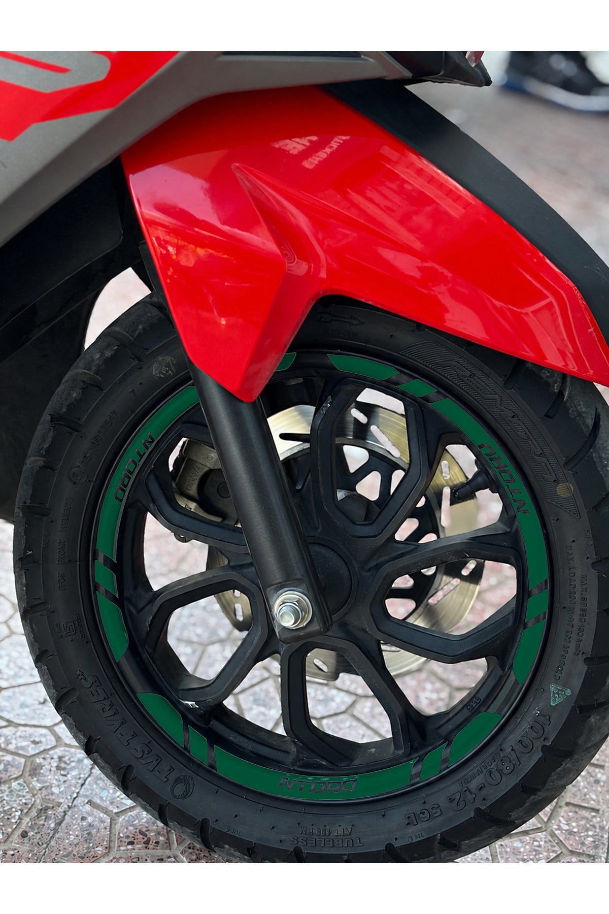 TVS Ntorq 125 için 12 Parça Jant Şeridi Sticker Seti (Ön Arka Sağ Sol Yeterli)