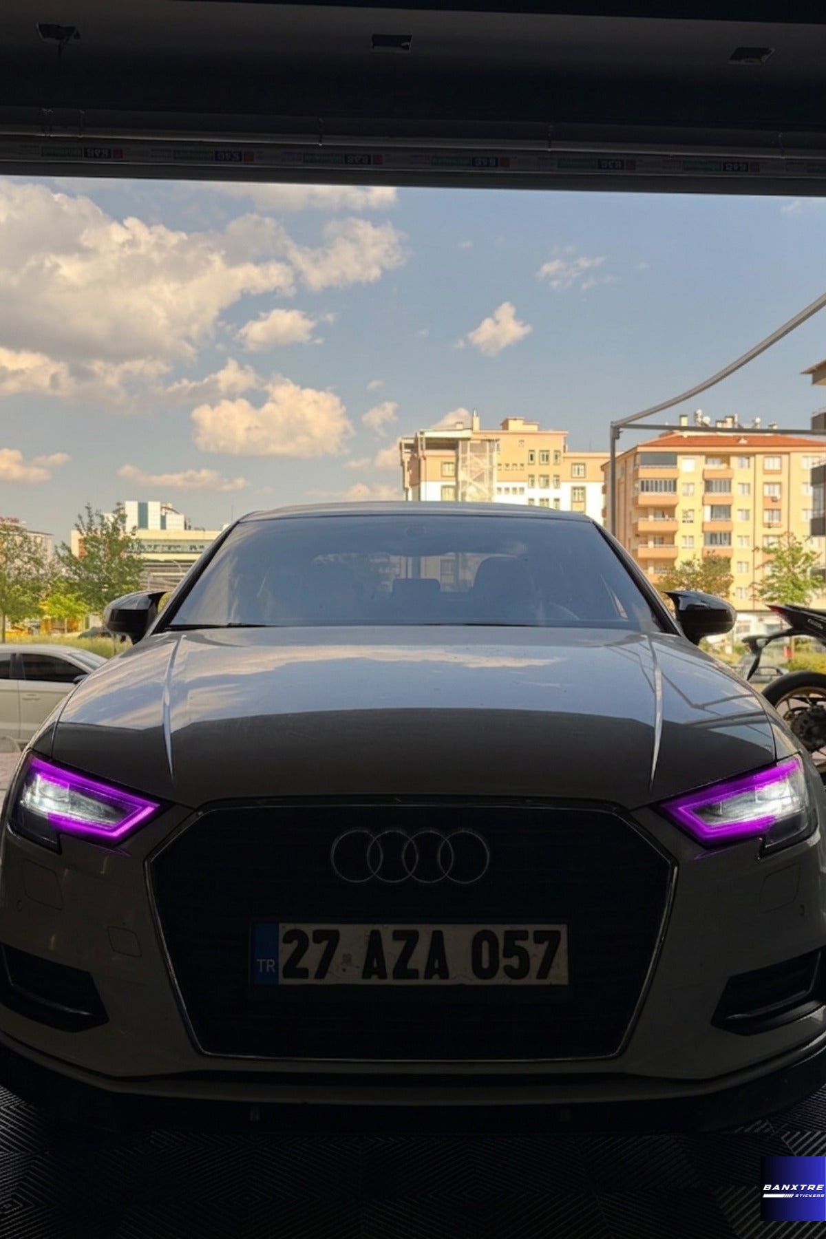 Audi A3 Sedan Uyumlu Far Filmi Sticker Far Tasarım Etiket (Sağ ve Sol)