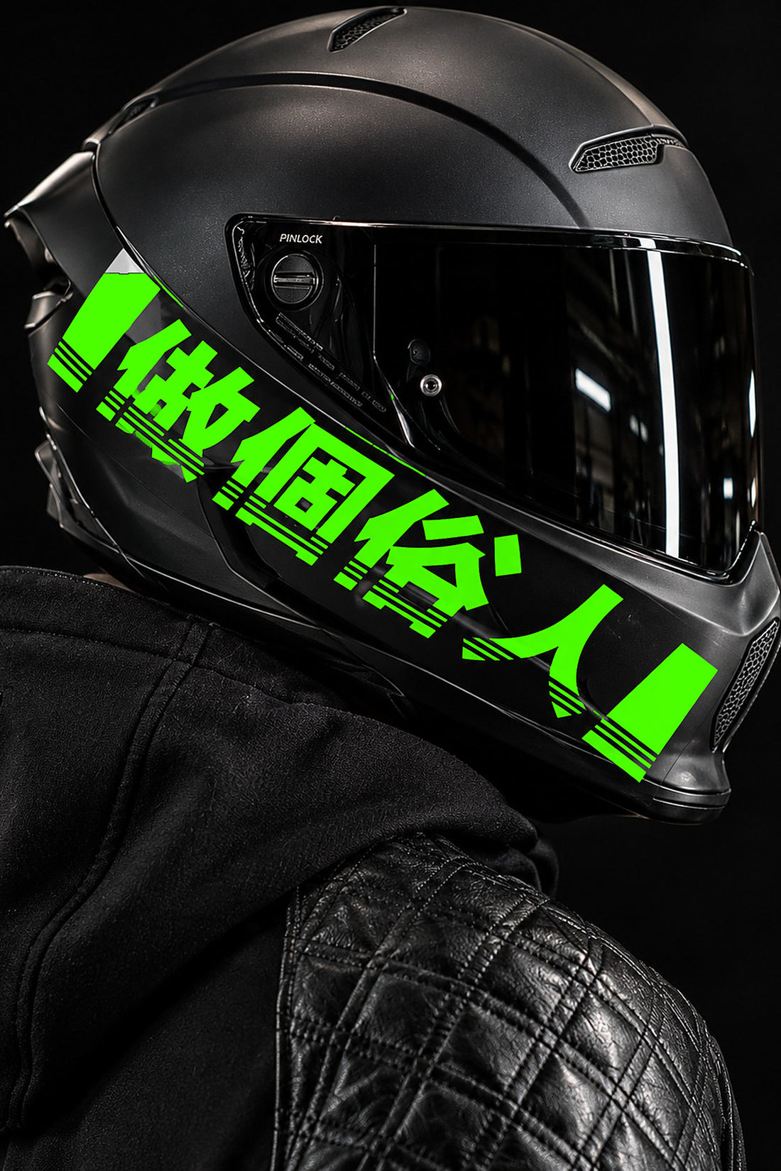 Motosiklet ve Kask için Çince Kanji Harfler Sticker Etiket (1 Adet)