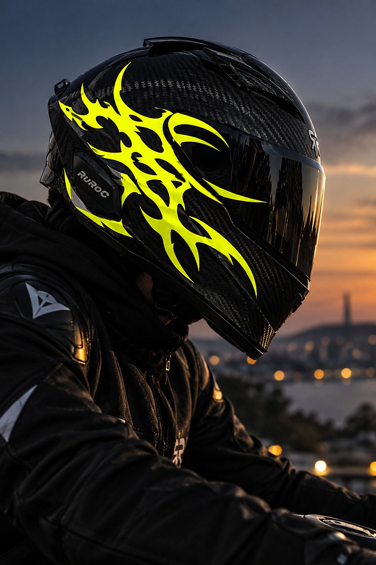 Kask ve Motosiklet için Ultra Tribal V2 Gotik Sticker (1 Adet)