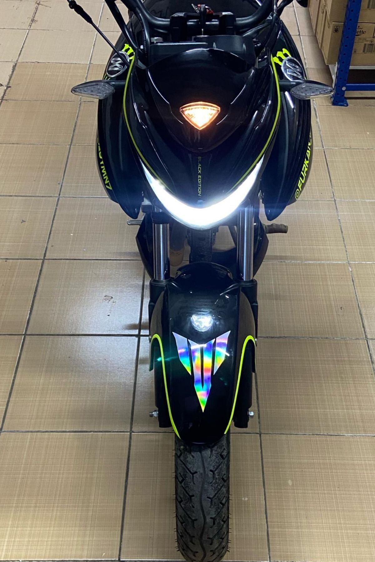 Motor için Dekoratif Sticker Hologram MT Etiket Uyumlu