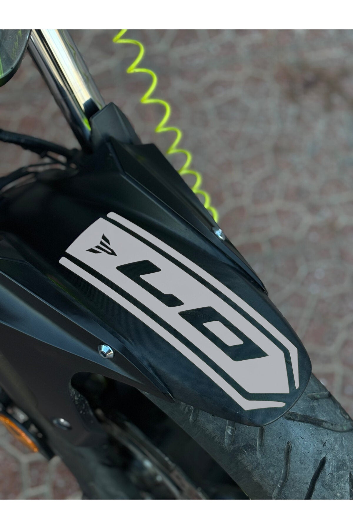 Yamaha MT-07 için Ön Çamurluk için Sticker Etiket (1 Adet)