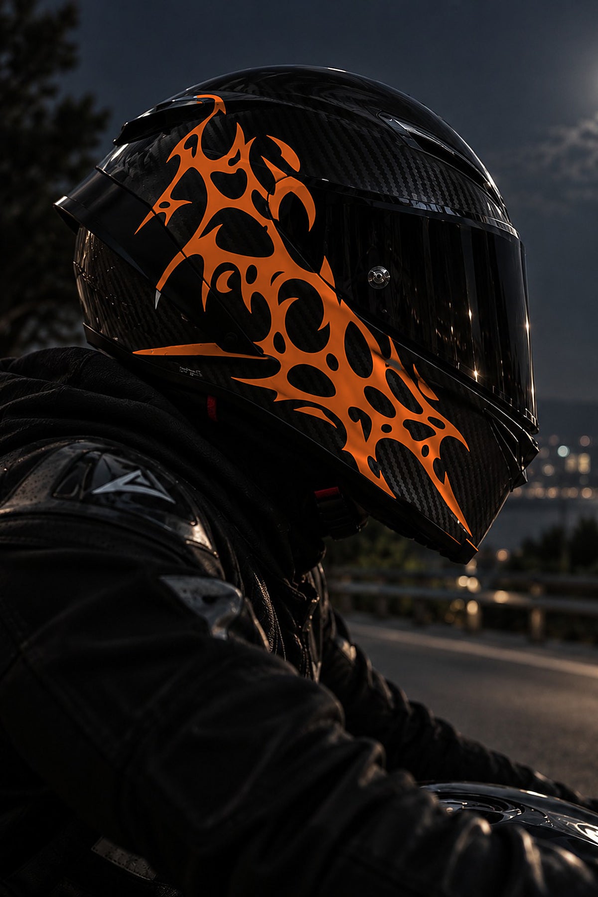Kask ve Motosiklet için Gotik Ultra Tribal V1 Sticker Etiket (1 Adet)
