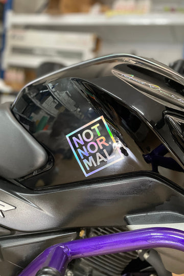 Motor-Araba-Kask için Hologramlı Not Nor Mal Sticker Etiket (1 Adet) 10CMx10CM