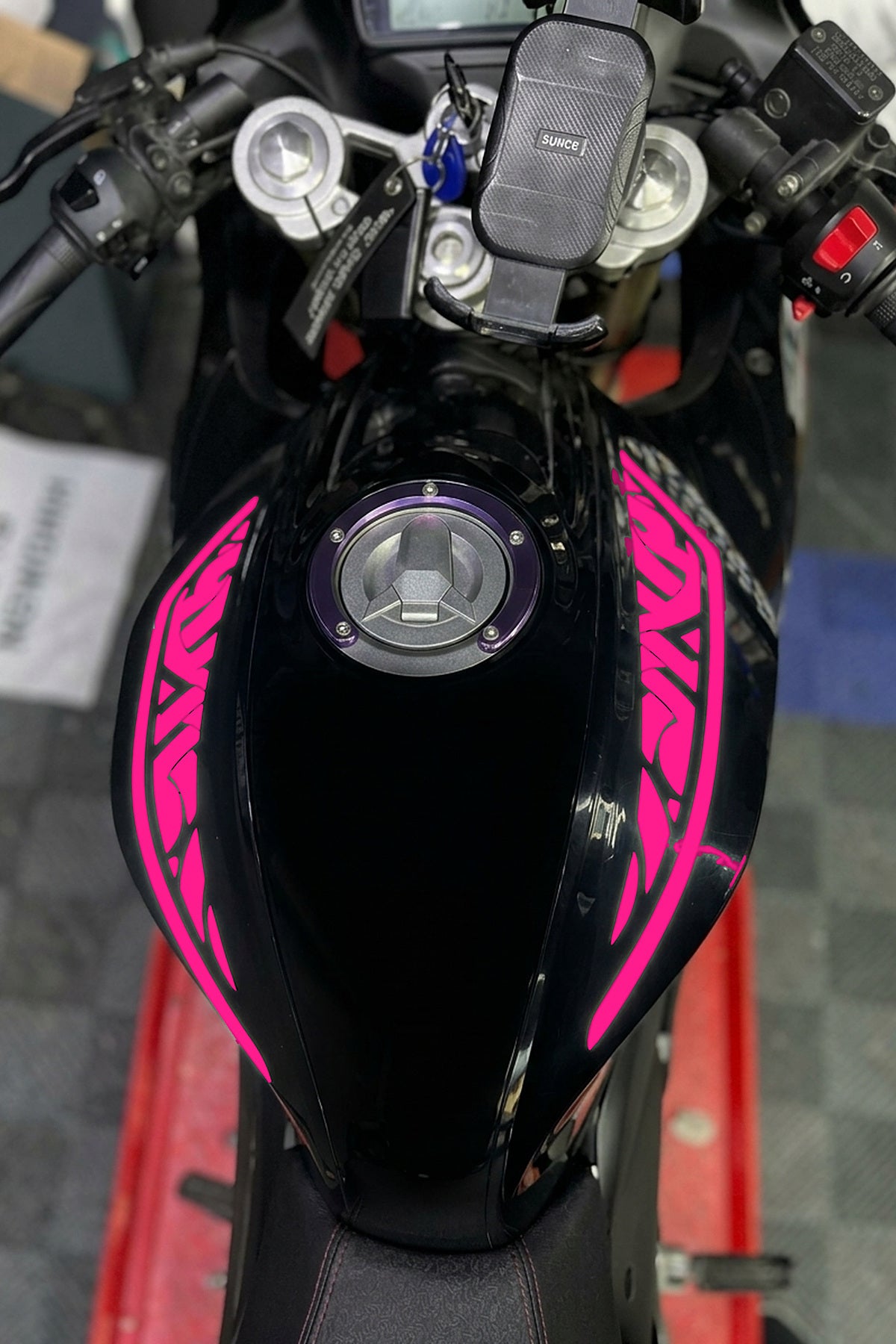 RKS SRK125R Motosiklet için Depo Üstü Tribal Dövme Sticker (Sağ ve Sol )