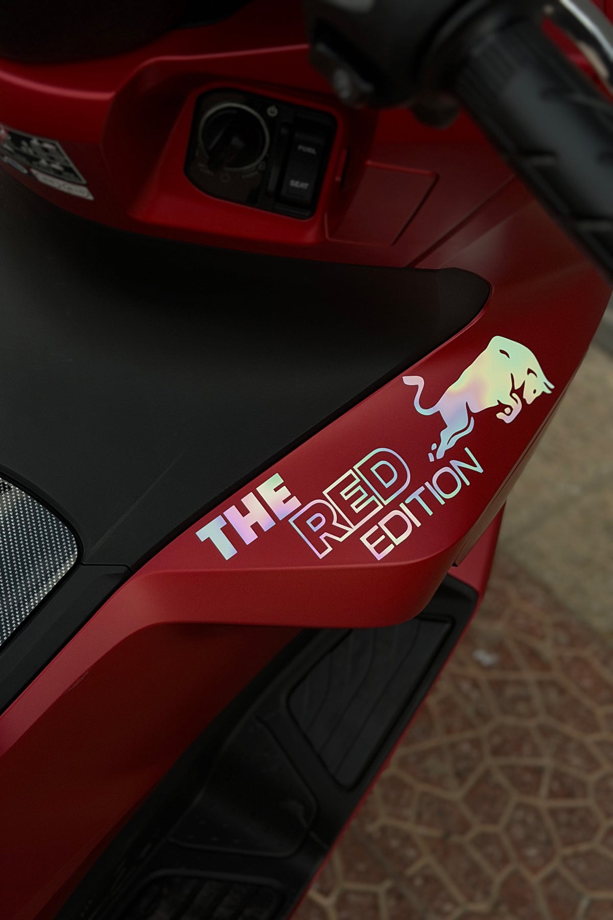 Honda PCX için The Red Edition Boğa Enerji Sticker Etiket (1 Adet)