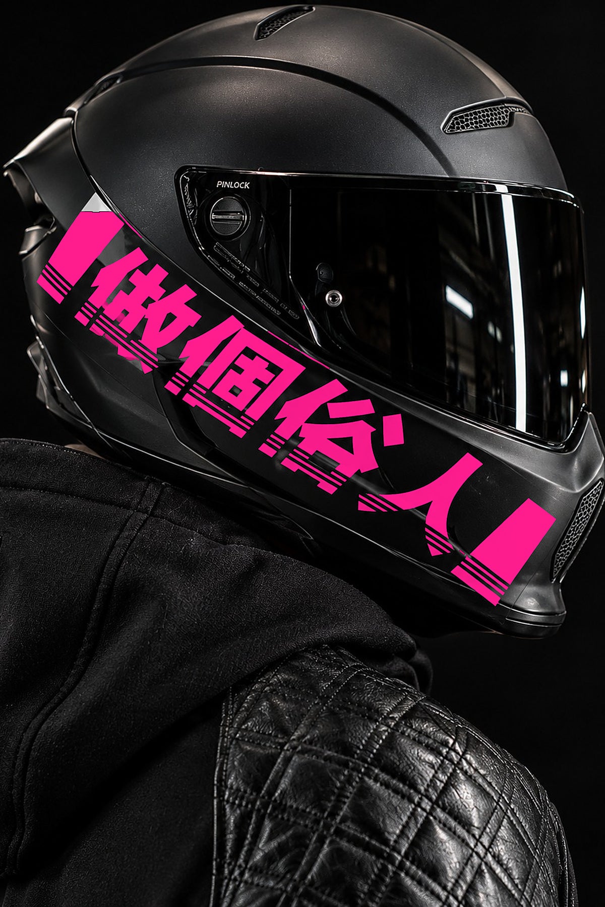 Motosiklet ve Kask için Çince Kanji Harfler Sticker Etiket (1 Adet)
