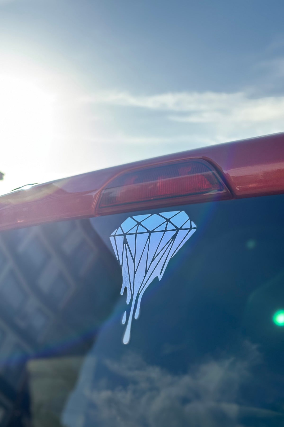 Araba-Motor için Hologramlı Akan Zümrüt Sticker Etiket (1 Adet)