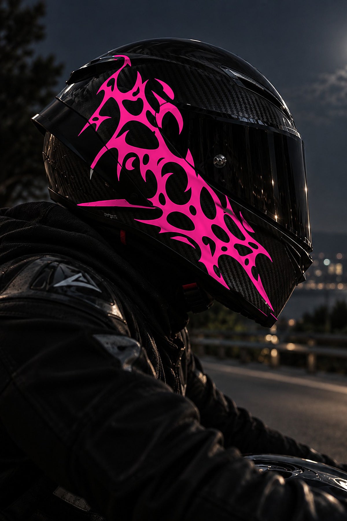 Kask ve Motosiklet için Gotik Ultra Tribal V1 Sticker Etiket (1 Adet)