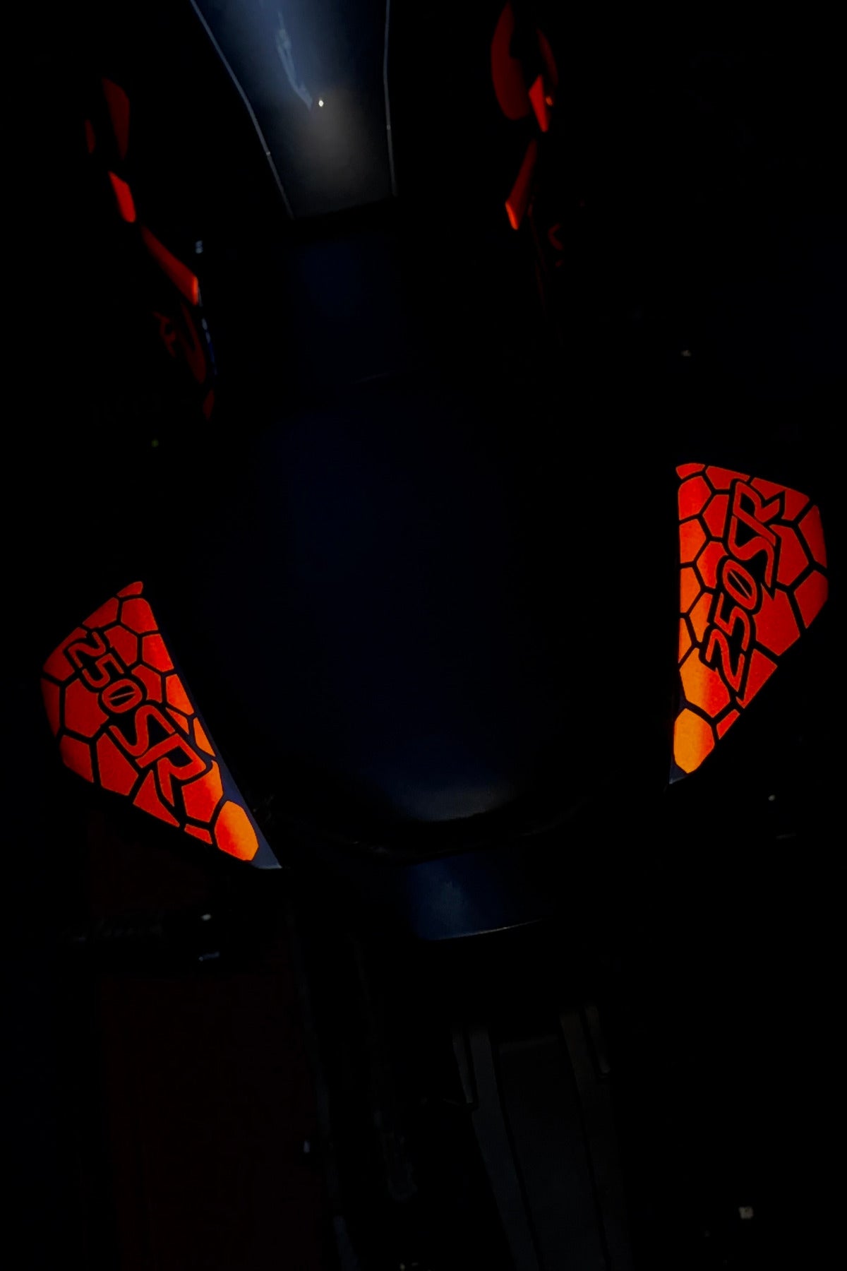 CFMOTO 250SR Kuyruk için Uyumlu Reflektörlü Petekli Kuyruk Sticker Etiket (Sağ ve Sol)