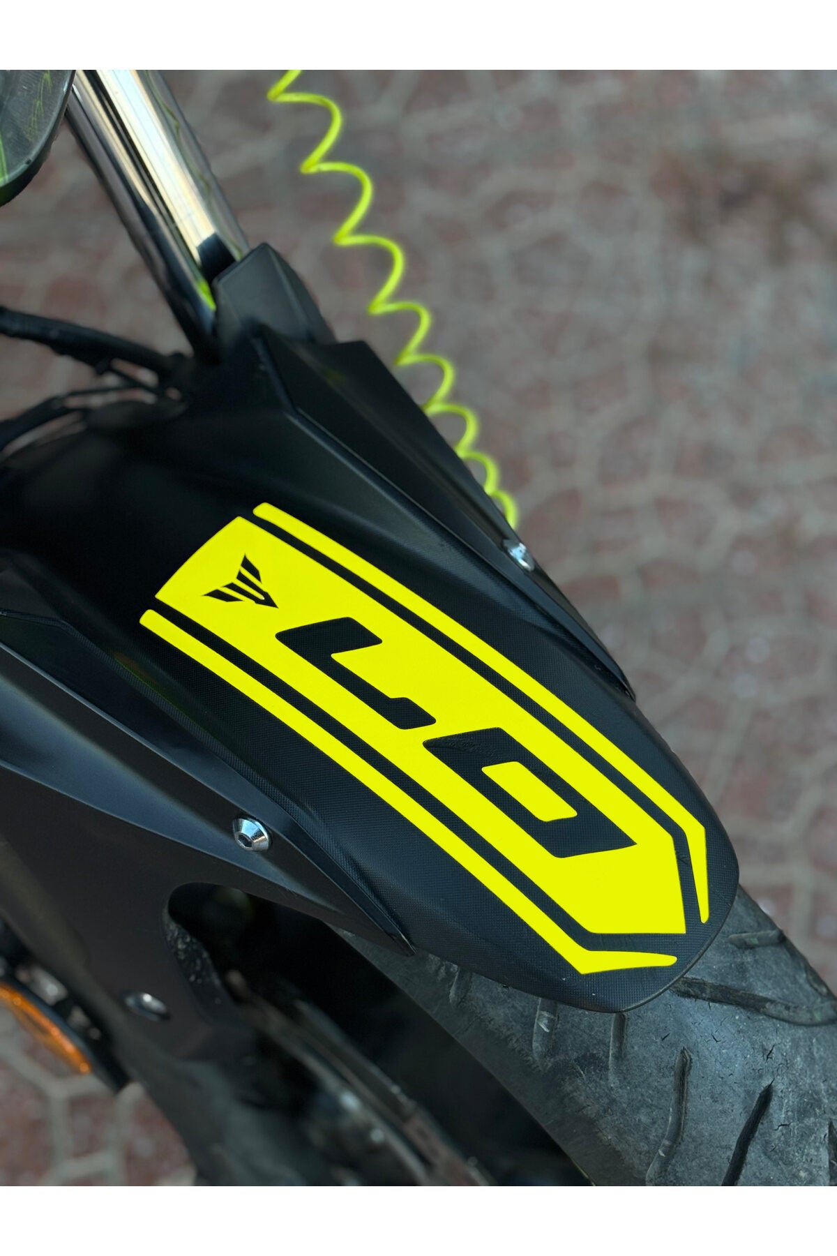 Yamaha MT-07 için Ön Çamurluk için Sticker Etiket (1 Adet)