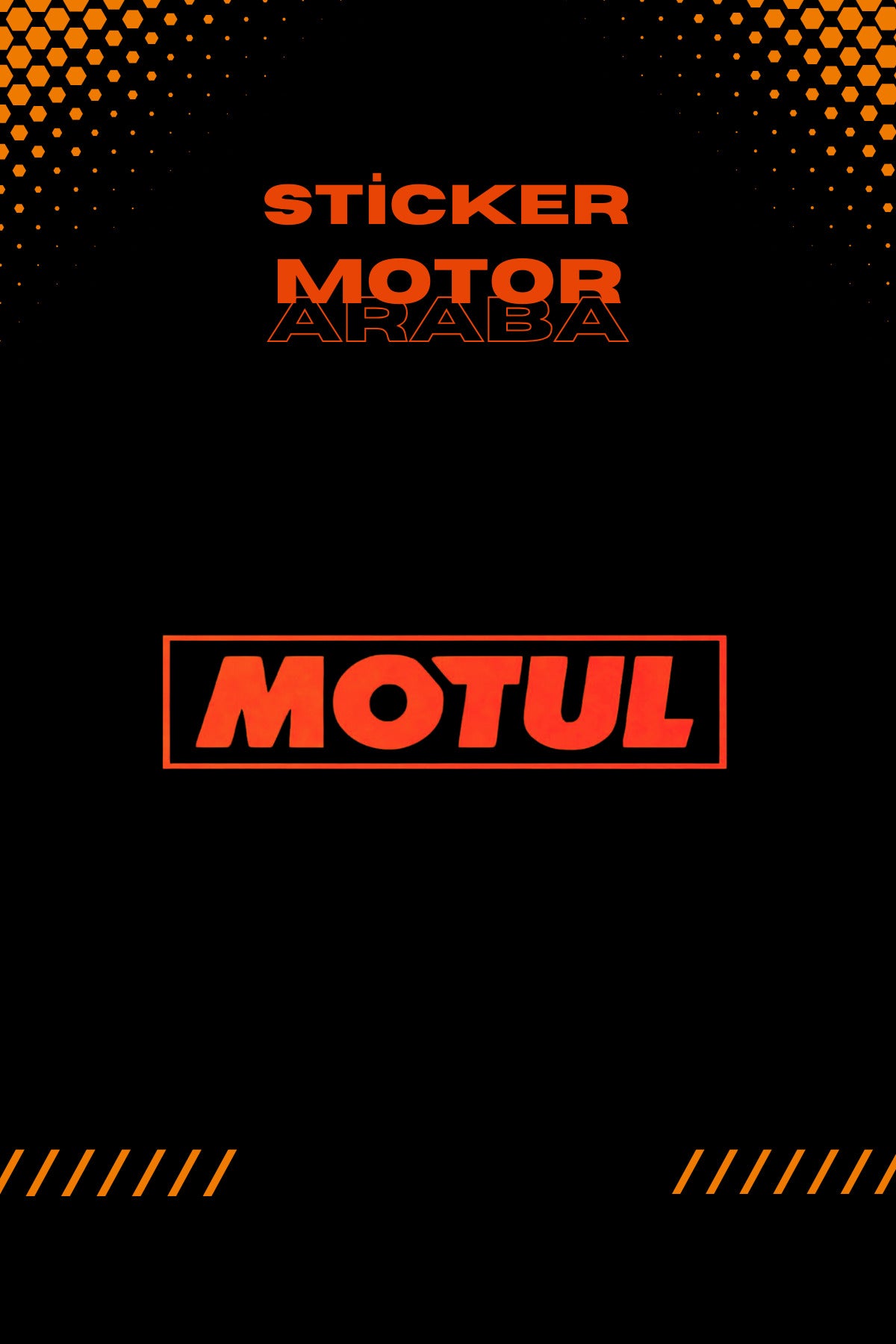 Dekoratif Neon Turuncu Not Stock Sticker Araba-Motor için Etiket 13CMx3CM (1 Adet)