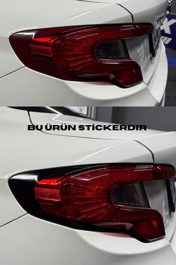 Fiat Egea Stop Çerçevesi Siyah Sticker ( Sağ ve Sol)