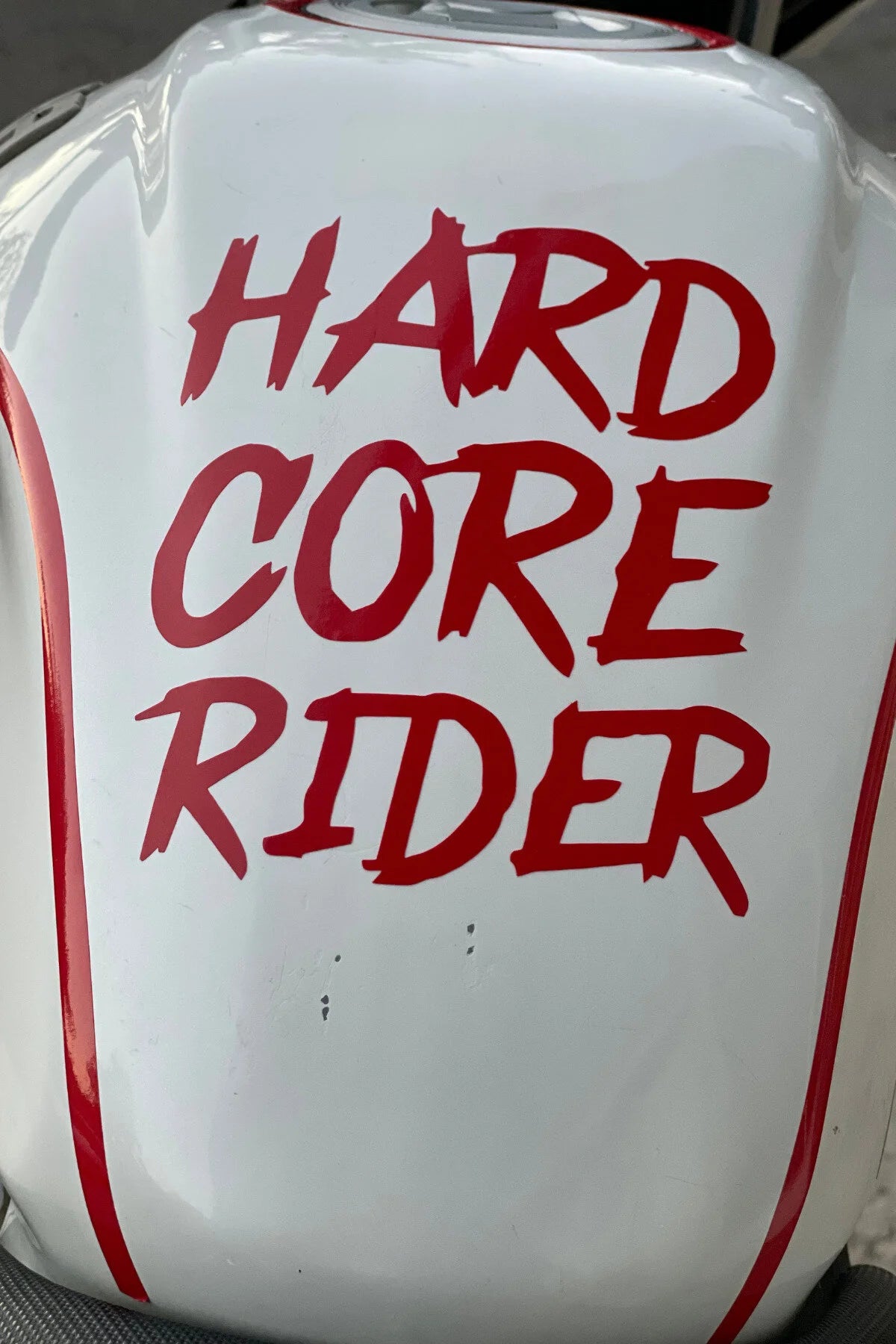 Dekoratif Kırmızı Hard Core Rider Sticker Araba-motor Için Etiket 15cmx12cm (1 ADET)
