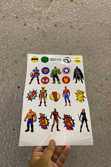 Çizgi Film Karakter Stickerları A4 Pack Seri -1 (22 Adet)
