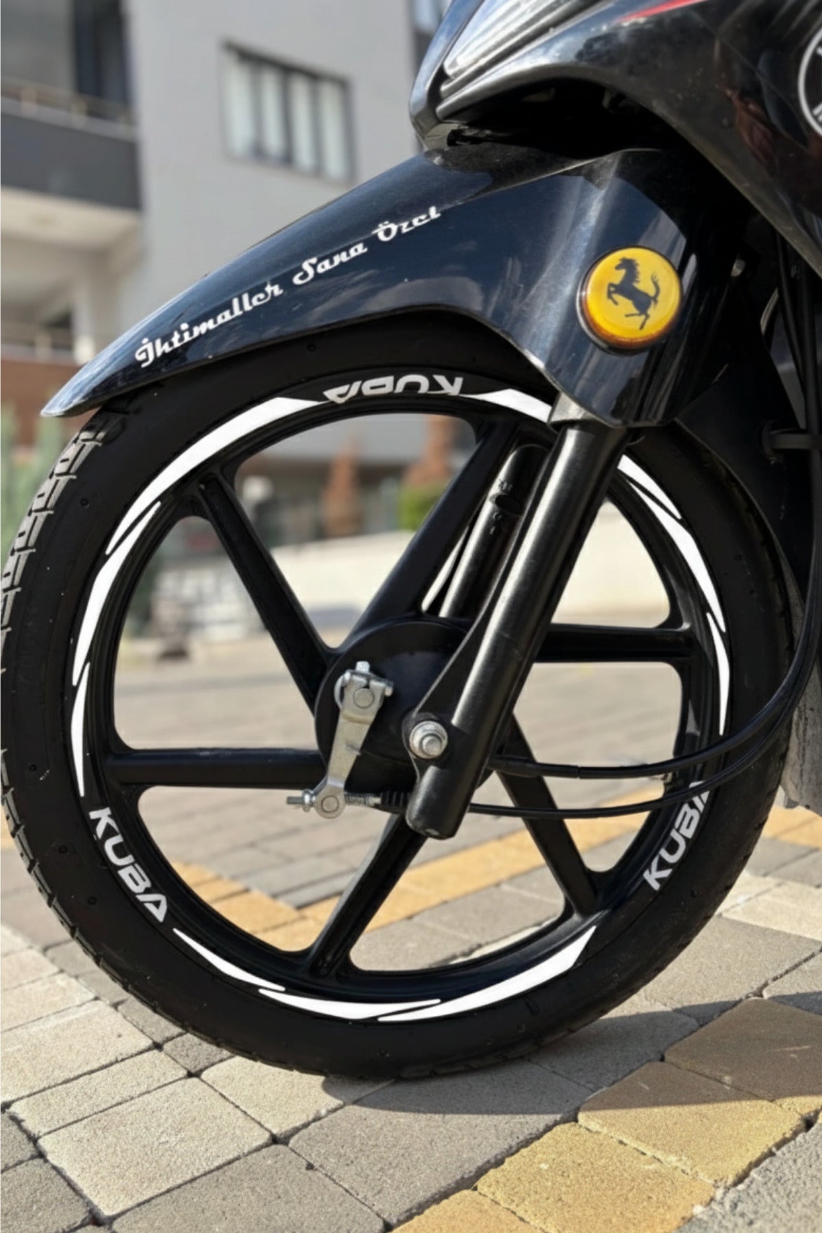 Kuba Ege Cup Motor için Jant Şeridi Sticker Seti