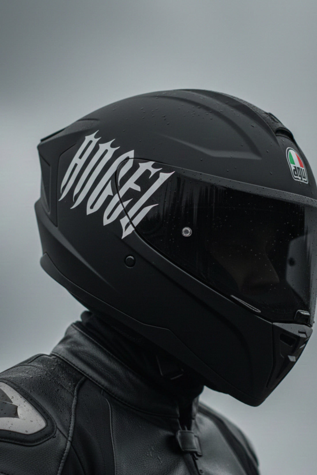 Kask için Sticker Gotik Yazı Tipiyle ANGEL Sticker Etiket (Tek Taraf)