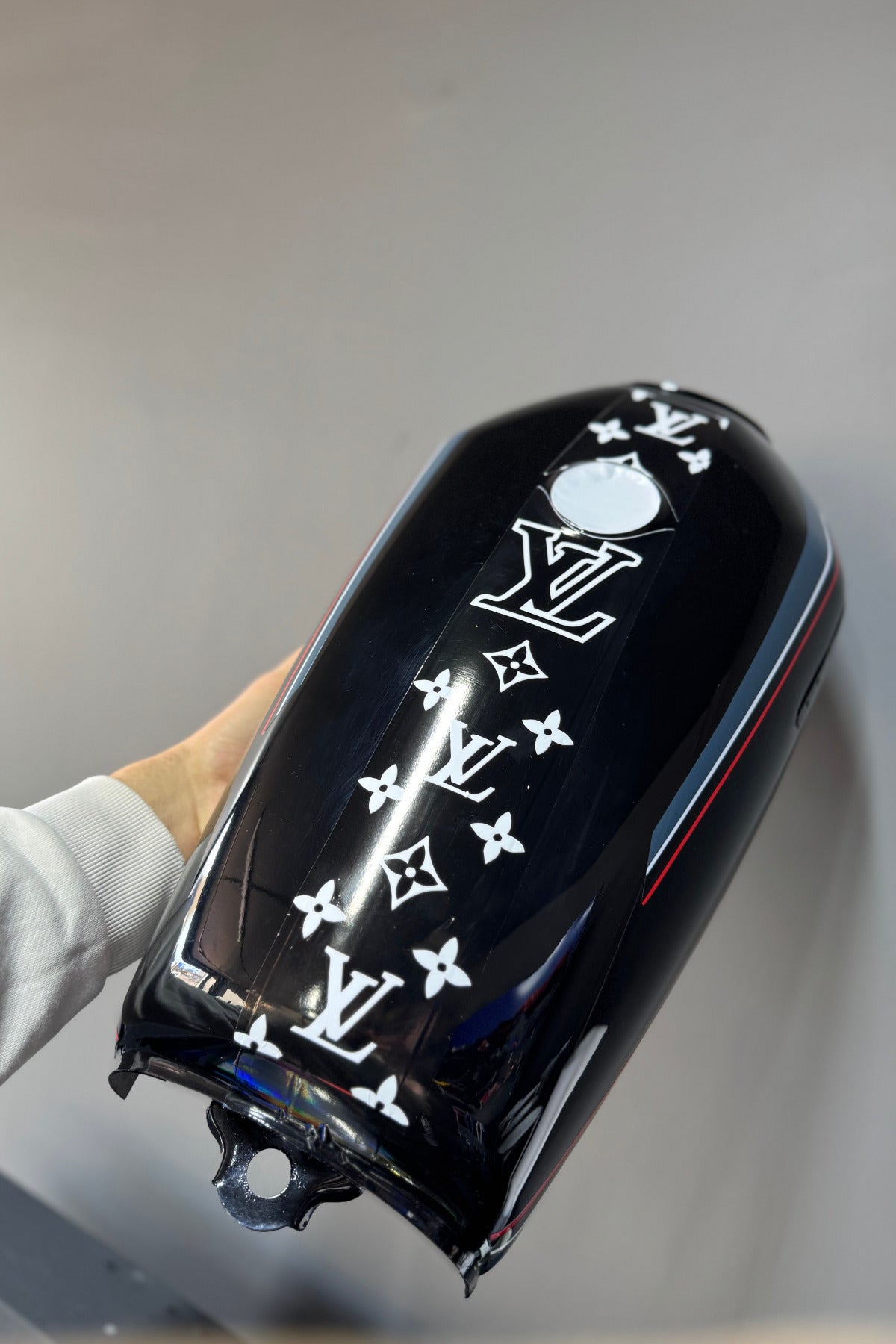CG Motosikletlere Uyumlu VL Desenli Depo Sticker (2 Parça Ön ve Arka)