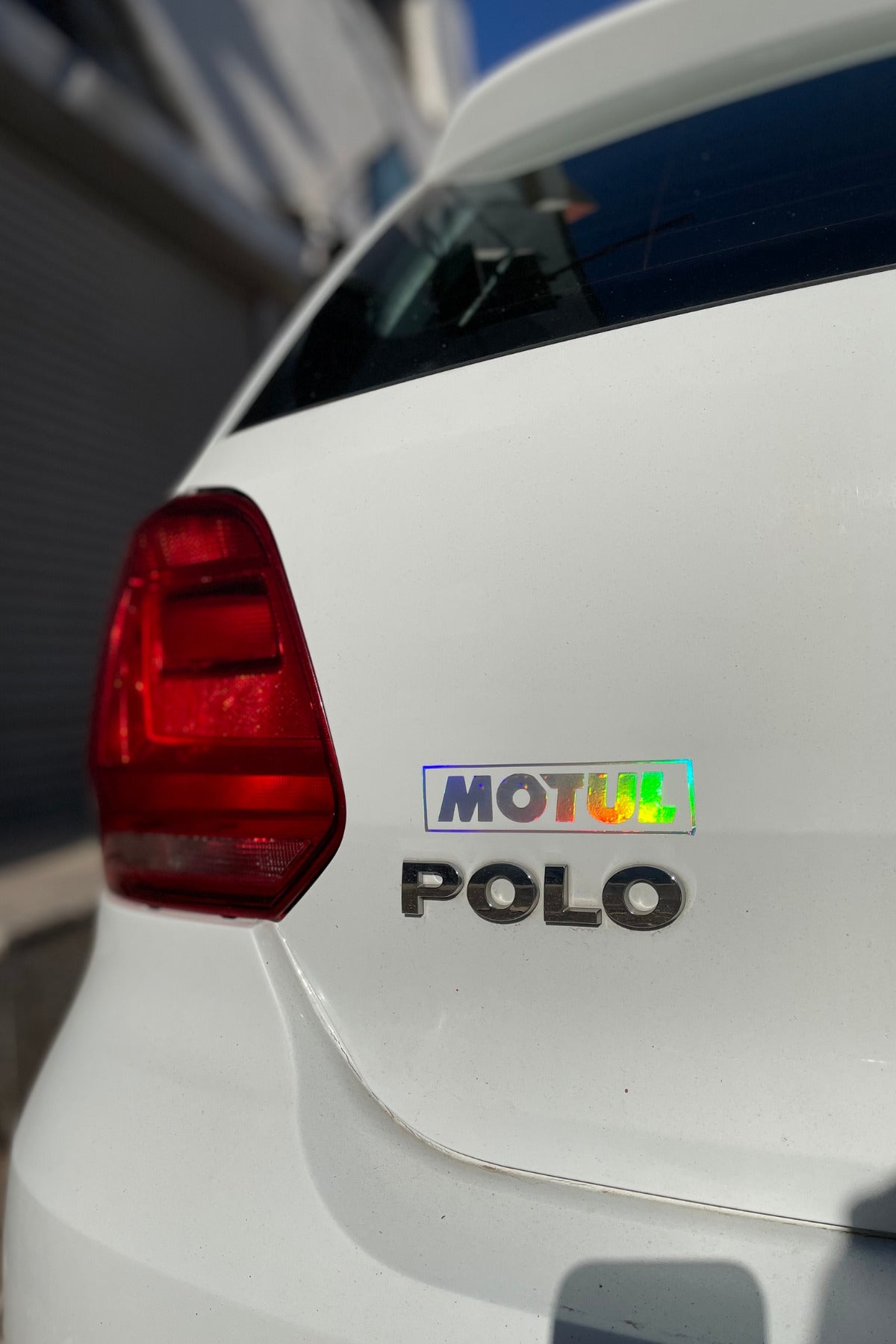 Motor-Araba-Kask  için Hologramlı Motul Sticker Etiket 13CMx3CM (1 Adet)