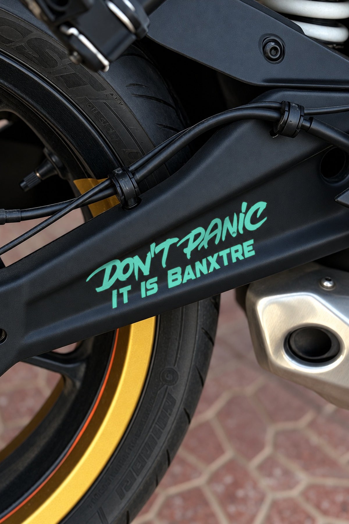 Motosiklet ve Kask için Dont Panic İt İs Sticker Etiket
