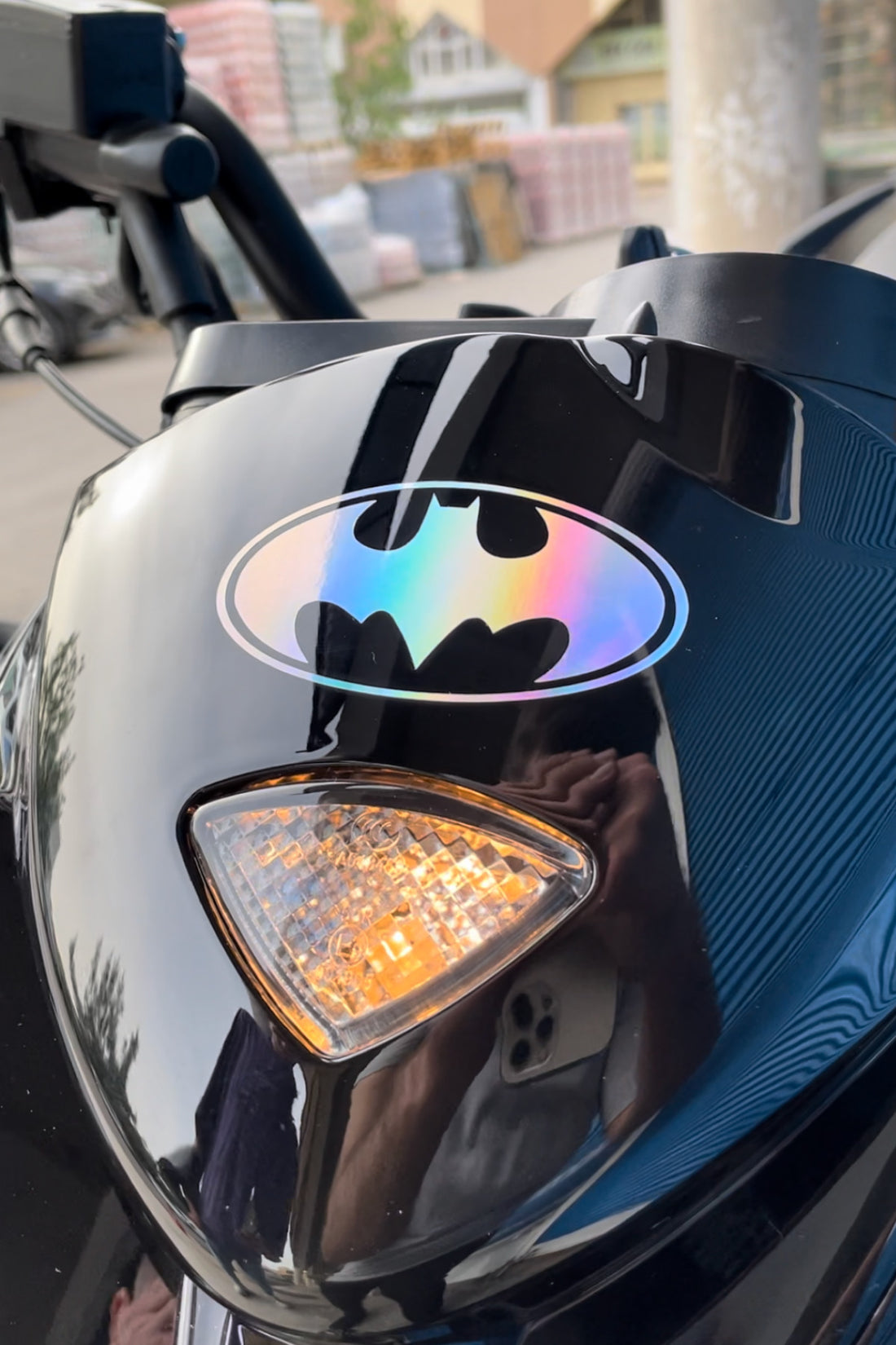 Dekoratif Hologramlı Batman Logo Sticker Araba-Motor için Etiket 8CMX4CM (1 Adet)