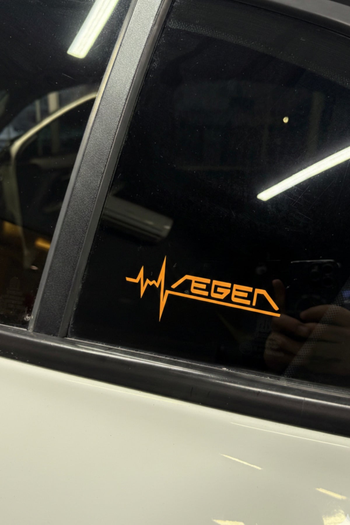 Fiat Egea için Ritim Çizgili Egea Yazı Sticker 12CM(1 Adet)
