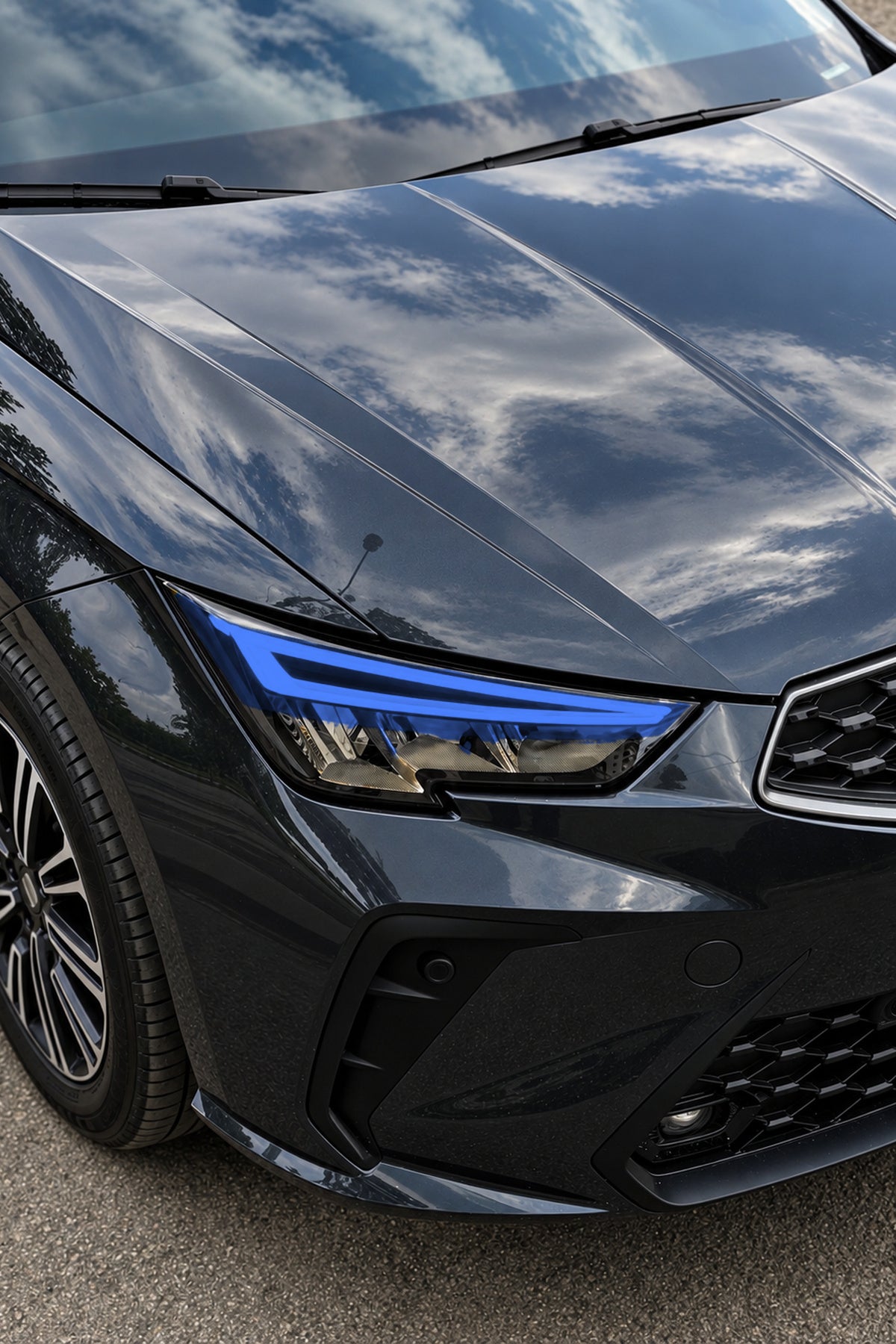 Seat Ibiza Yeni Kasa için Gündüz Farı Renklendirme Far Tasarım Film Sticker (Sağ ve Sol)