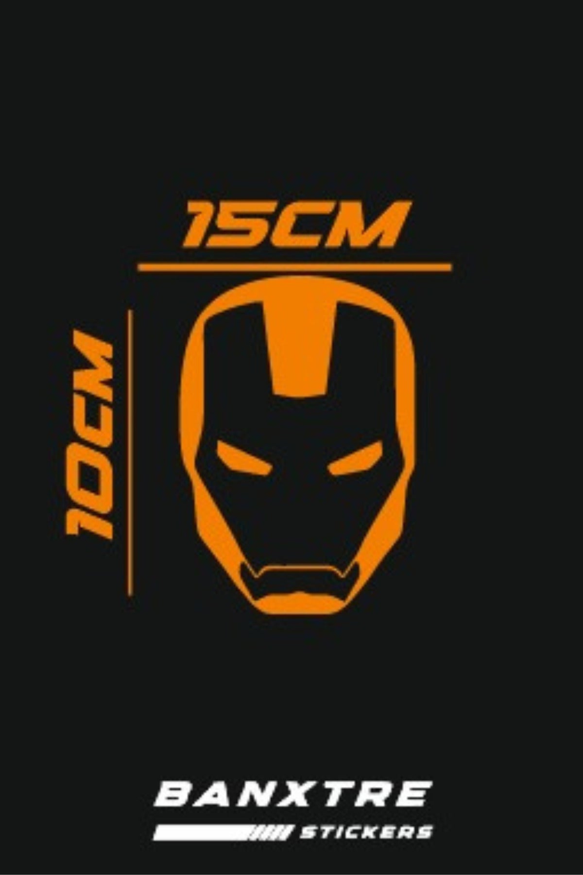 Motor-Araba-Kask için İronman Sticker Etiket (15CMx10CM)(1 Adet)