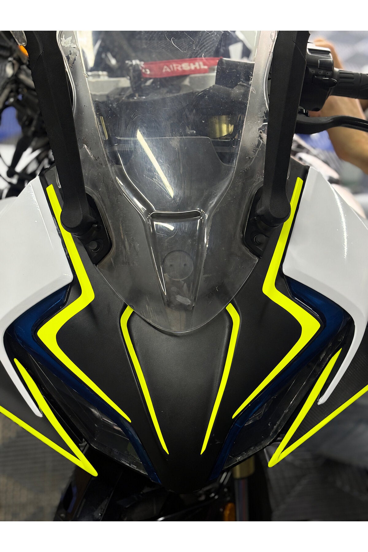 CFMOTO 450SR için 8 Parça Far Kaşı ve Kanat Sticker Seti