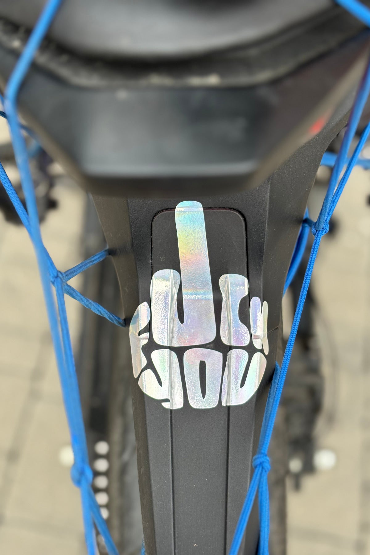 Motor-Araba-Kask için Hologramlı Renk Değiştiren Fck You Sticker Etiket (11CMx9CM)