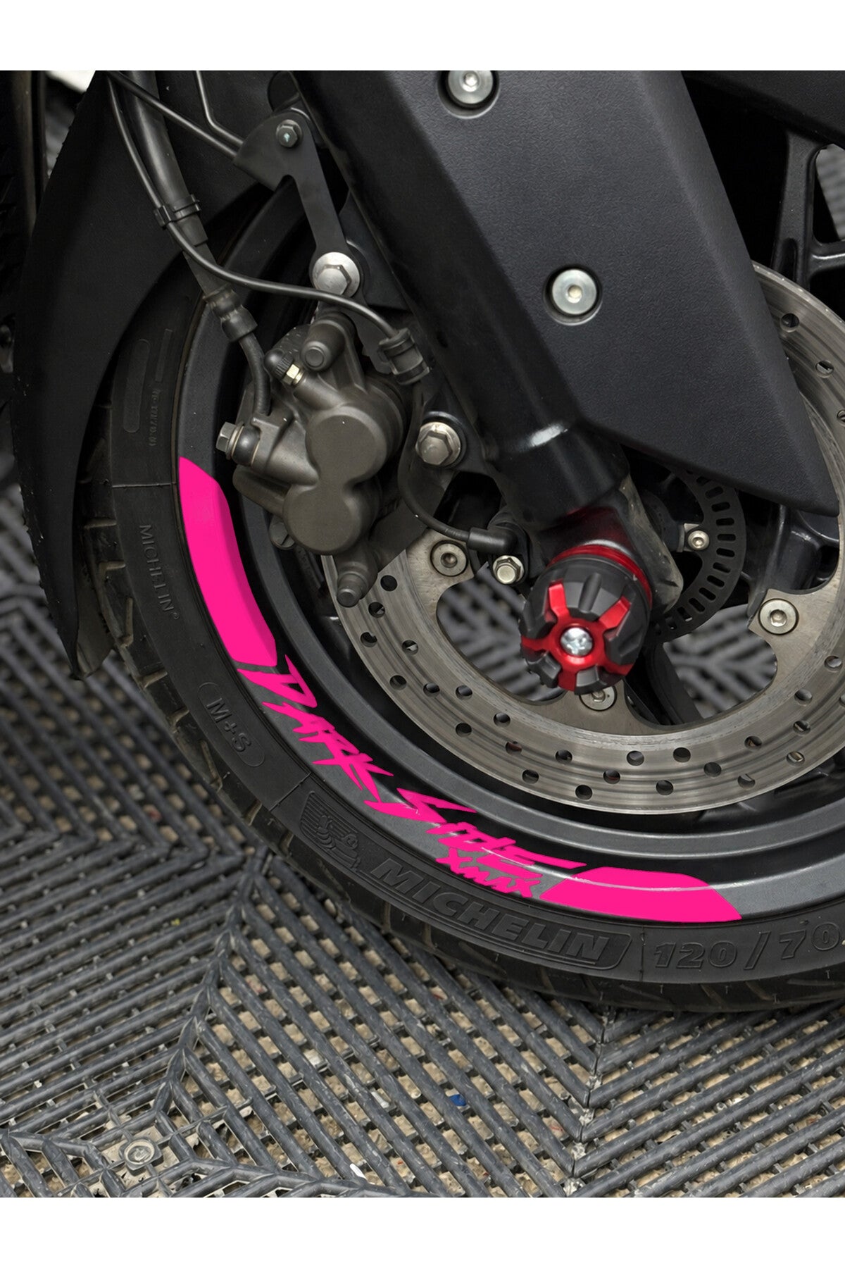 Yamaha Xmax için Dark Side Xmax Yazılı 8 Parça Jant Şeridi Sticker Seti ( Ön-Arka Yeterli)